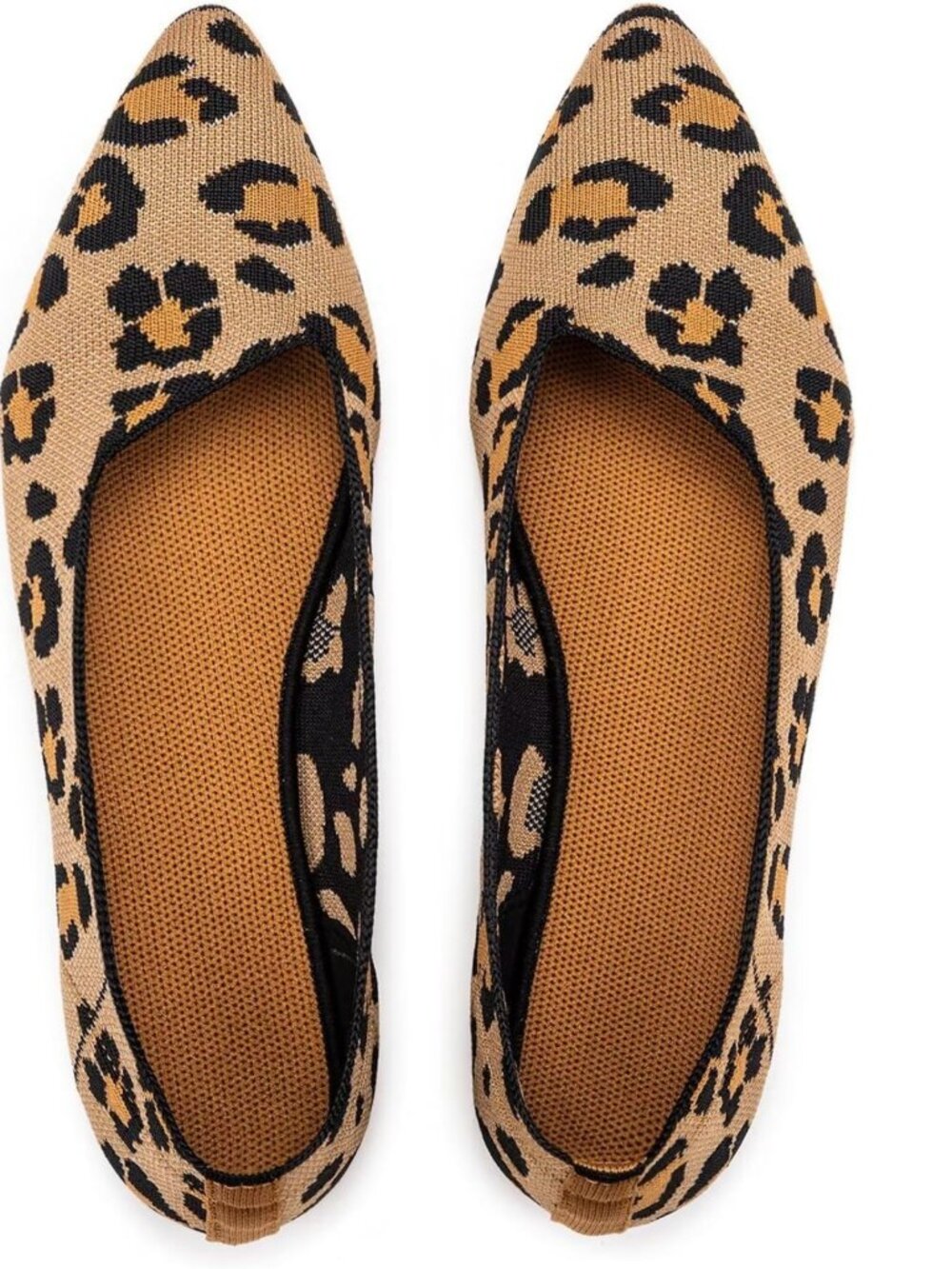 Stylish Women's Pointed Toe Flats - Comfortable Knit Dress Shoes for All-Day
